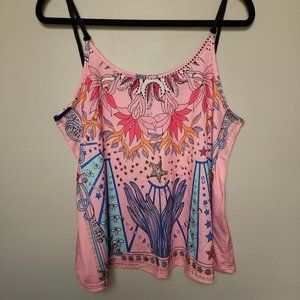 Size L Cami - Light Pink, Gorgeous Mandala-inspired Print